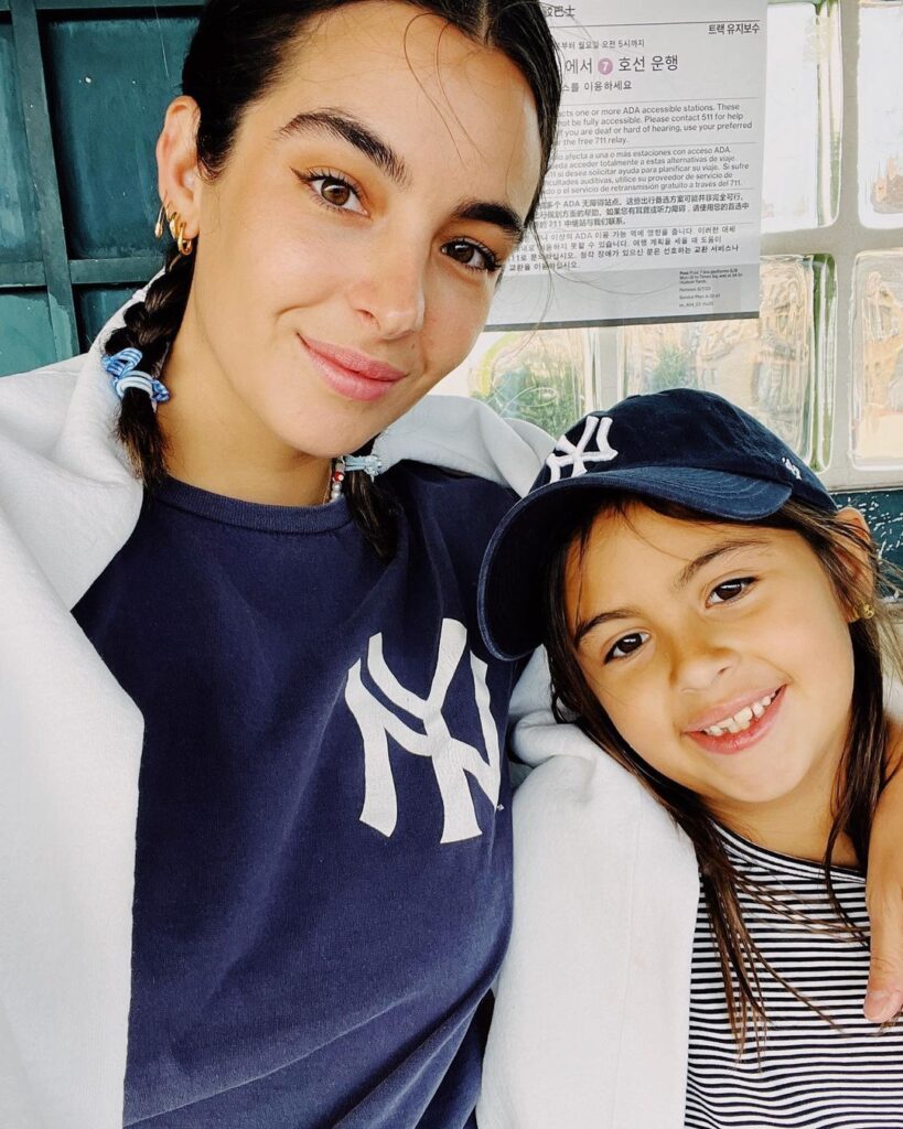 Actress Alanna Masterson with her daughter Marlowe