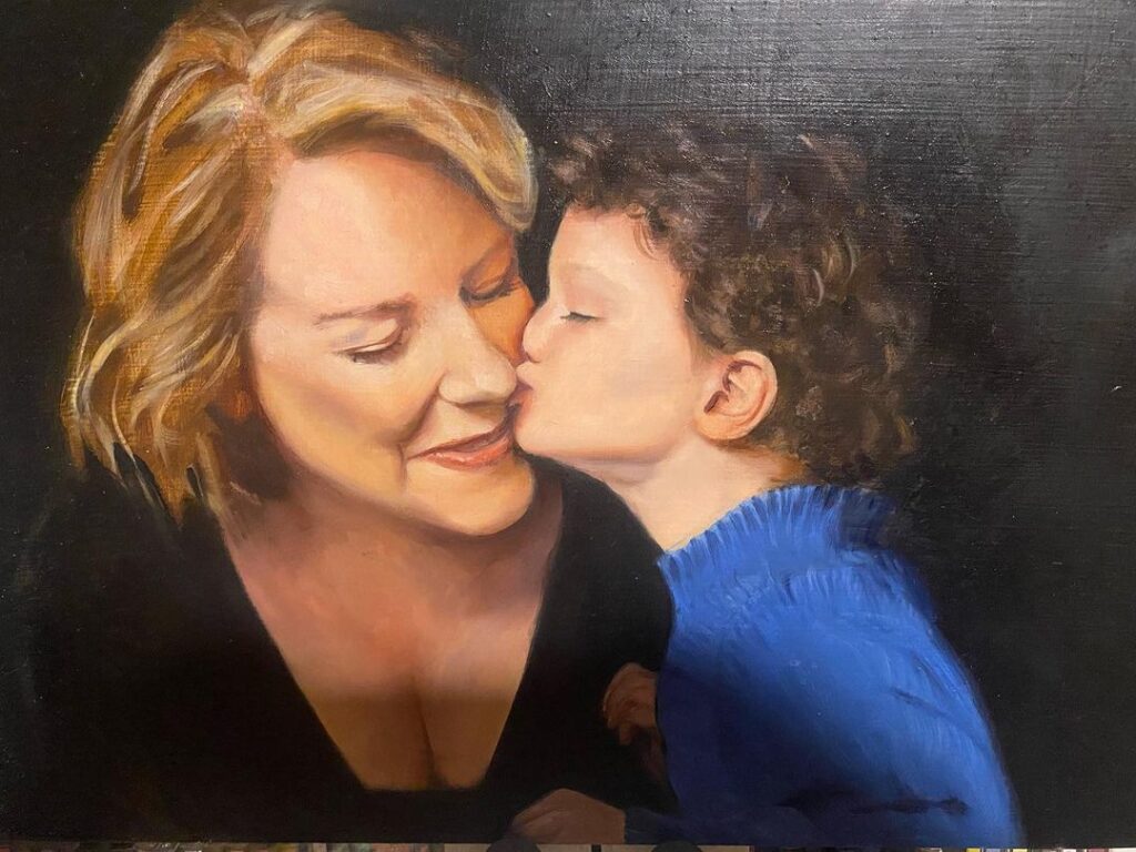 Jacqueline Dark and her son art